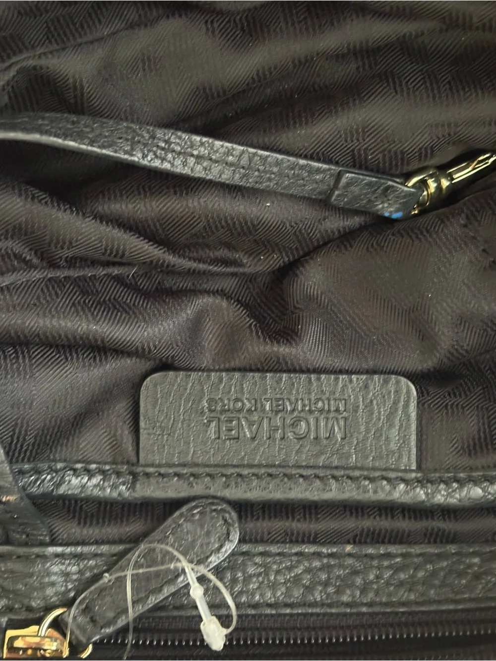 Michael Kors Large Fulton Shoulder Bag Slouchy Black Pebbled Leather Gold-Tone